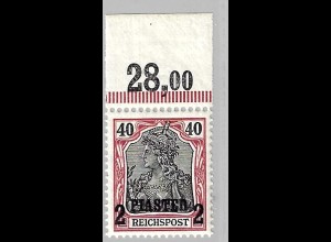 Deutsche Post in der Türkei: 1900, Reichspost 2 Piaster auf 40 Pfg. 
