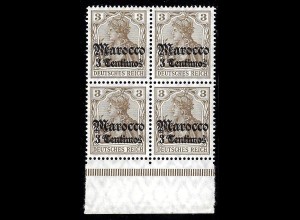 Deutsche Post in Marokko: 1906/11, Germania mit WZ 3 Cts. auf 3 Pfg. 
