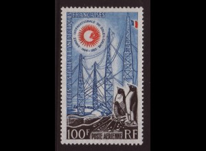 TAAF: 1963, Jahr der ruhigen Sonne 100 Fr. (Flugpostmarke, auch Motiv Pinguine, M€ 130,-)
