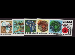 Ghana: 1972, Überdruckausgabe Briefmarkenausstellung "BELGICA" (ungezähnt)