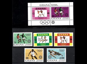 Ghana: 1972, Sommerolympiade München (Satz und Blockausgabe)