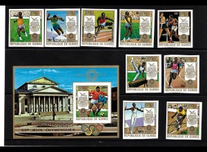 Guinea: 1972, Sommerolympiade München (Satz und Blockausgabe, M€ 50,-)