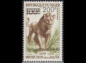Niger: 1960, Überdruckausgabe Löwe