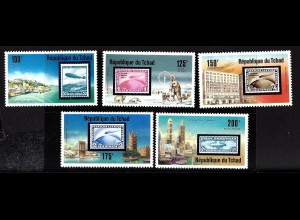 Tschad: 1977, Zeppelin-Briefmarken (Motiv Marke auf Marke)