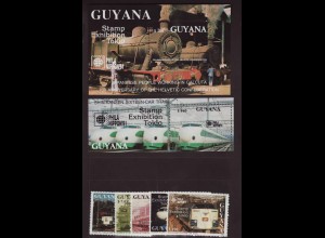Guyana: 1991, Japanische Lokomotiven (Satz und Blockpaar)