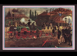 Paraguay: 1985, Blockausgabe 150 Jahre deutsche Eisenbahnen