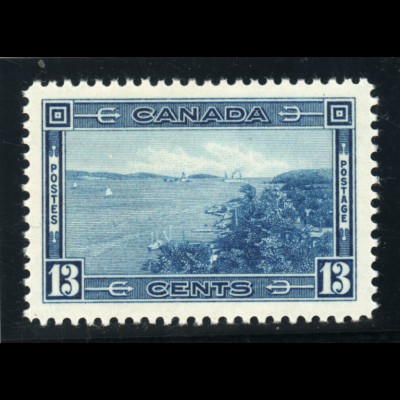 Kanada: 1938, Freimarke 13 C. Hafeneinfahrt Halifax (postfrisches Einzelstück aus Satz, Katalognotierung + 100 %)
