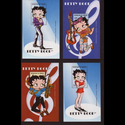 Senegal: 1999, Blocksatz Comicfigur "Betty Boop" (4 Blockausgaben)