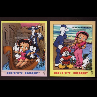 Grenada / Grenadinen: 2001, Blockpaar Comicfigur "Betty Boop"