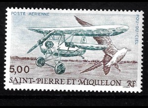 St. Pierre und Miquelon: 1990, Flugzeug 5 Fr.