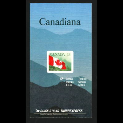 Kanada: 1989, Markenheftchen Staatsflagge 38 C.