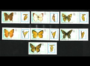 Vietnam: 1989, Schmetterlinge (mit Zierfeld)