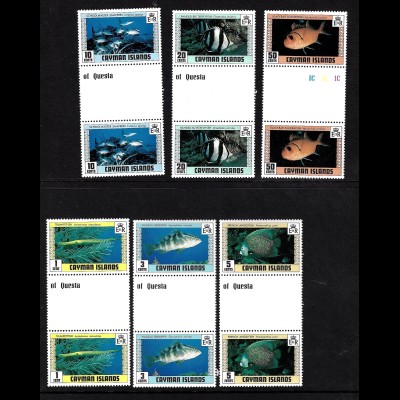 Kaiman-Inseln: 1979, Fische (senkr. Zwischenstegpaare)