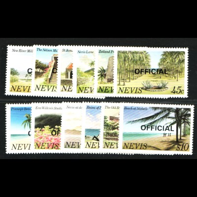 Nevis: 1981, Dienstmarken Landschaften