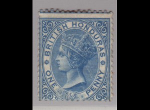 Belize (Britisch-Honduras): 1865, Königin Victoria 1 P. (ohne WZ)