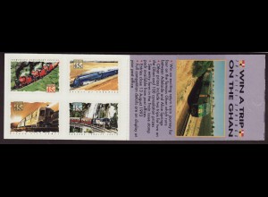 Australien: 1993, Markenheftchen Eisenbahnen (1354/59)