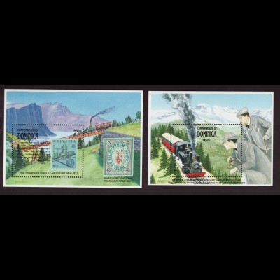 Dominica: 1991, Blockpaar Schweizerische Zahnradbahnen