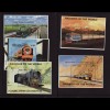 Sierra Leone: 1995, Eisenbahnen aus aller Welt (Kleinbogensatz mit 4 KB und Blocksatz mit 5 Blöcken, M€ 82,-)