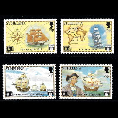 St. Helena: 1992, Entdeckung von Amerika (Segelschiffe)