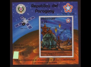 Paraguay: 1977, Blockausgabe Weltraum (Raumschiffhafen)