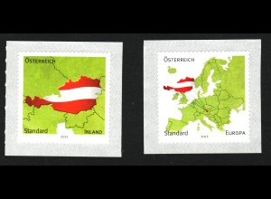 Österreich: 2012, Selbstklebende Freimarken Österreich (Nachauflage)