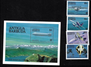 Antigua und Barbuda: 1983, Luftfahrt (Satz und Blockausgabe)