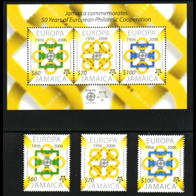 Jamaika: 2006, 50 Jahre Europamarken (Satz und Blockausgabe)