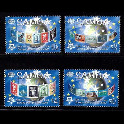 Samoa: 2005, 50 Jahre Europamarken (Motiv Europamarken auf Briefmarken)