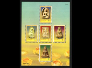 Thailand: 2004, Blockausgabe Buddhafiguren