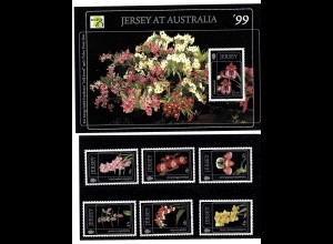 Jersey: 1999, Orchideen (Satz und Blockausgabe)