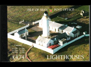 Insel Man: 1996, Prestige-Markenheftchen Leuchttürme (enthält Kat.-Nr. 661/66)