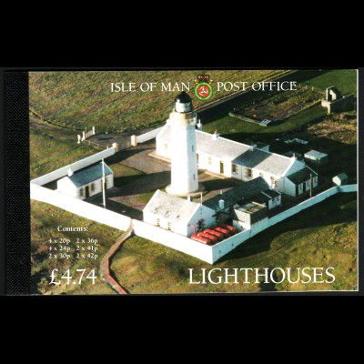Insel Man: 1996, Prestige-Markenheftchen Leuchttürme (enthält Kat.-Nr. 661/66)