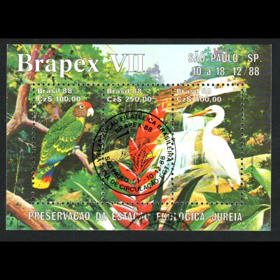 Brasilien: 1988, Blockausgabe Vögel