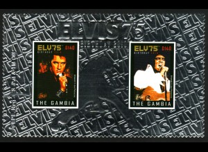 Gambia: 2010, Blockausgabe 75. Geburtstag von Elvis Presley (Silberblock)