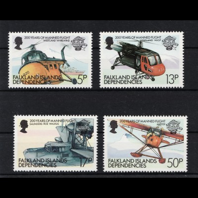 Falkland Islands Dependencies (allgemein): 1983, Flugzeuge und Hubschrauber