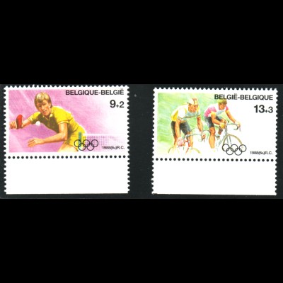 Belgien: 1988, Sommerolympiade Seoul (Tischtennis und Fahrradfahren)