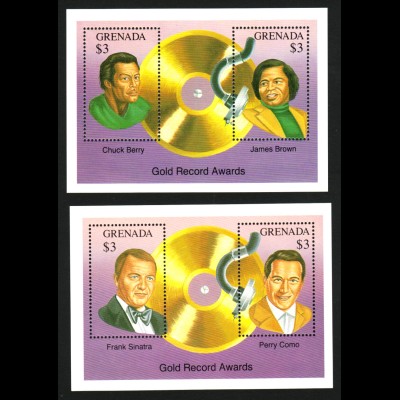 Grenada: 1992, Blockpaar Goldene Schallplatten (u. a. James Brown und Frank Sinatra)