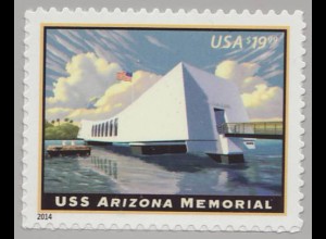 USA: 2014, Eilpostmarke 19,99 $ USS Arizona Memorial