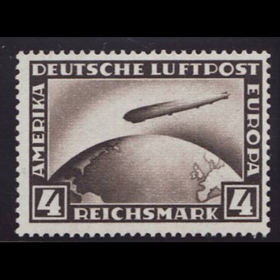 Deutsches Reich: 1928, Zeppelin 4 RM (postfrisches Einzelstück)
