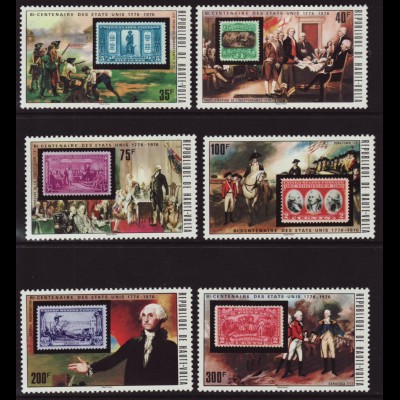 Obervolta: 1975, 200 Jahre USA (Motiv Briefmarke auf Briefmarke)