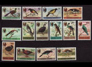 Sierra Leone: 1980, Freimarken Vögel (ohne Jahreszahl)