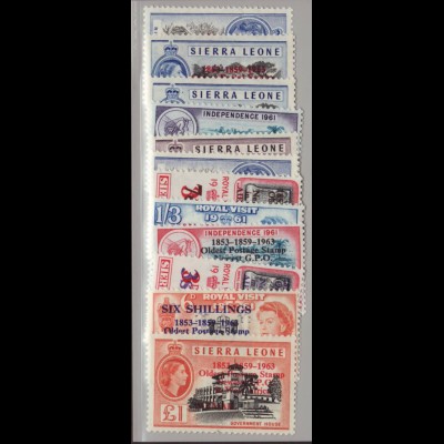 Sierra Leone: 1963, Überdruckausgabe 110 Jahre Postdienst
