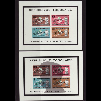 Togo: 1964, Blockpaar John F. Kennedy (M€ 55,-)