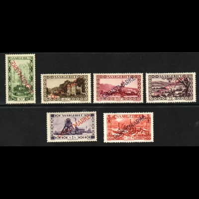 Saargebiet: 1927, Dienstmarken mit steilem Aufdruck (postfrisch, M€ 220,-)