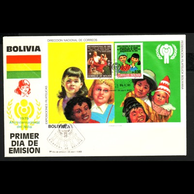 Bolivien: 1980, Blockausgabe Jahr des Kindes (Schmuckersttagsbrief)