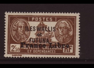 Wallis- und Futuna-Inseln: 1941, 2,50 Fr. Schiffszeichnung