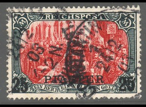 Deutsche Post in der Türkei: 1900, Reichspost 25 Piaster (Fotobefund BPP)