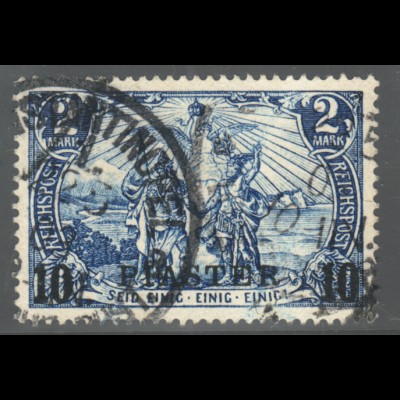 Deutsche Post in der Türkei: 1900, Reichspost 10 Piaster (typgepr. Steuer BPP)