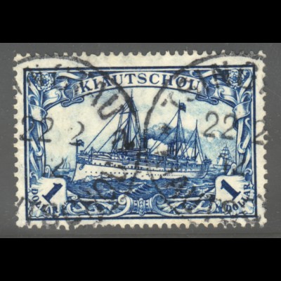 Kiautschou: 1913, Kaiserjacht 1 $, (2. Wahl, gepr. BPP)
