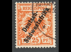 DSW: 1898, Krone/Adler 25 Pfg. (Lückenfüller mit falschem Stempel)